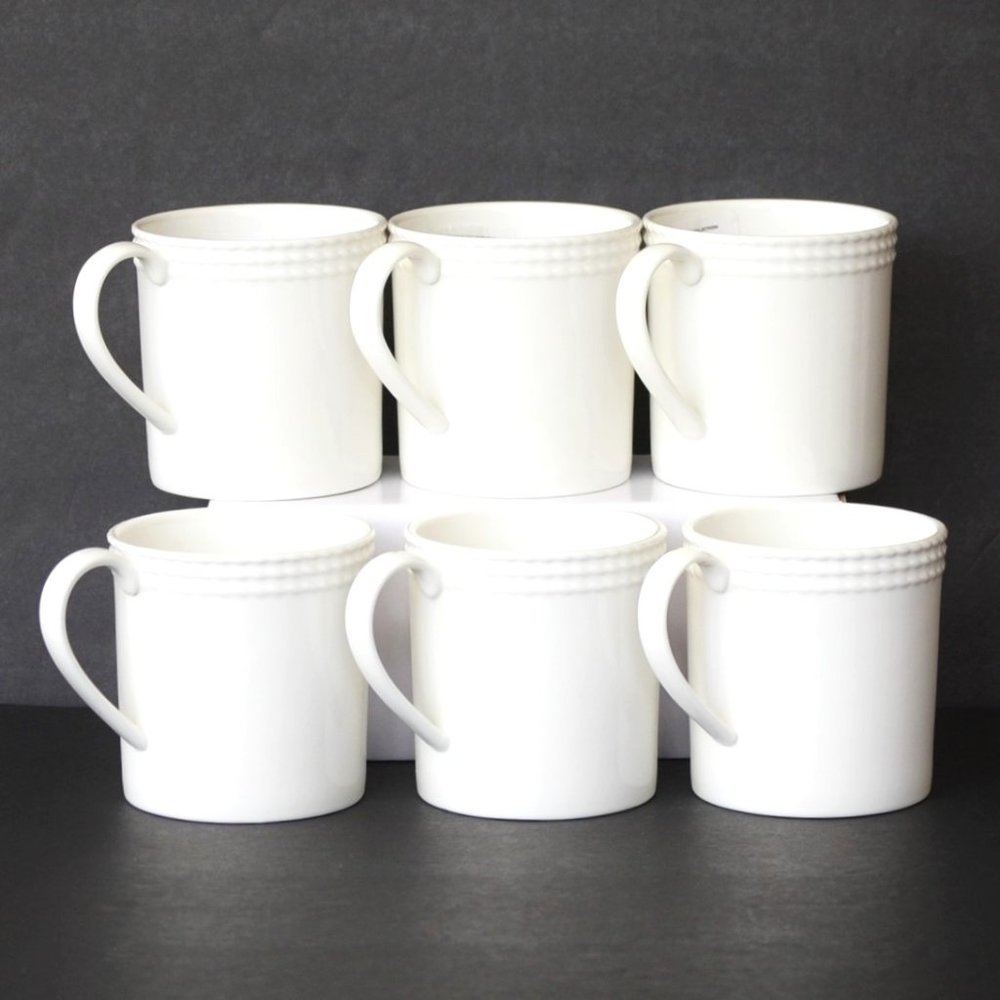 Lenox Kate Spade New York Wickford White Mugs
